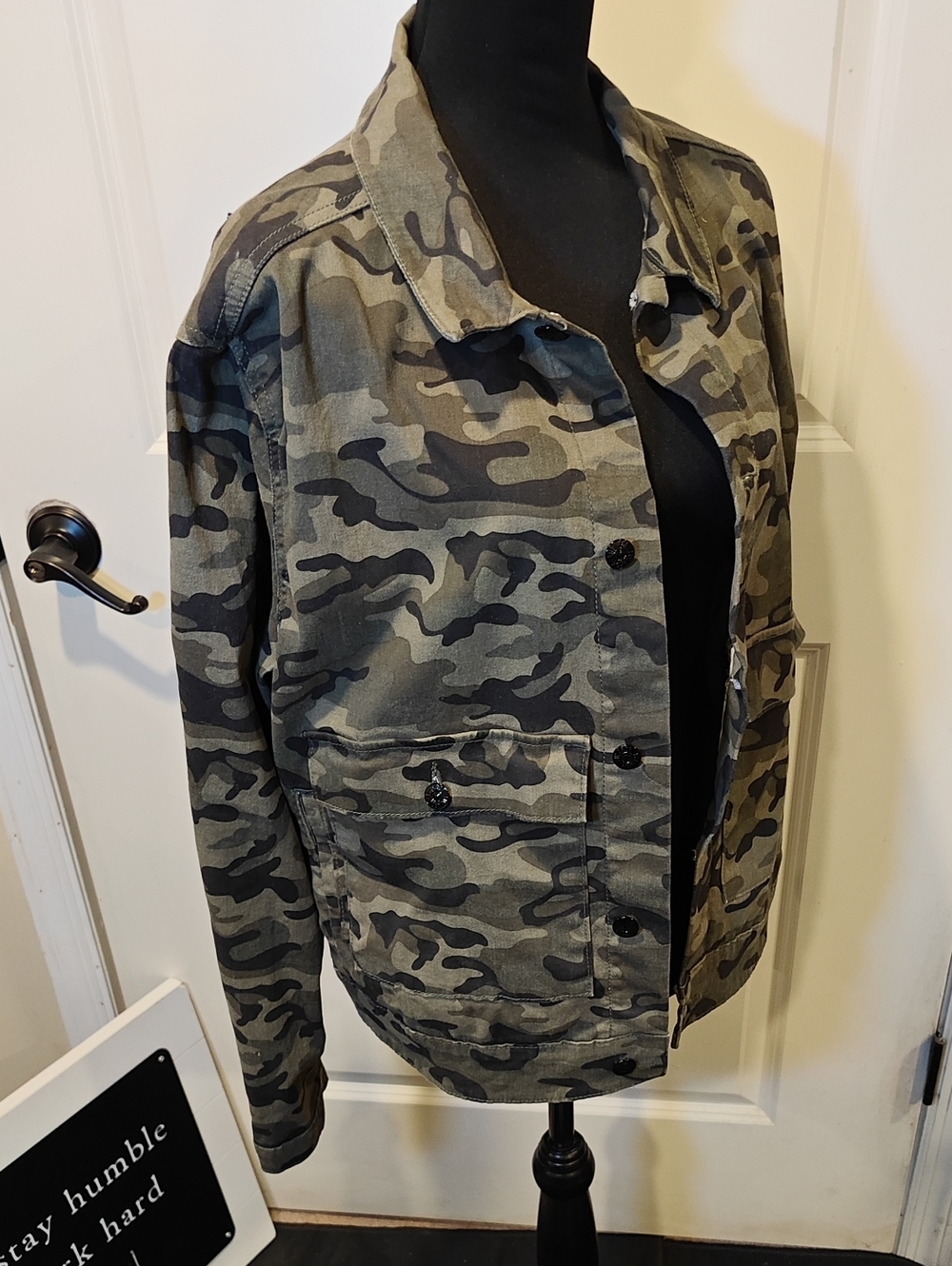 Camo Jean Jacket Green Americana  Camouflage